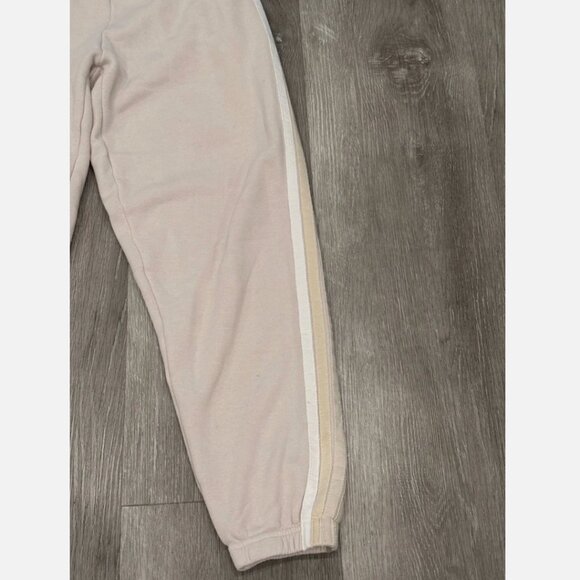 Aviator Nation Sweatpants 5 Stripe Rainbow Joggers Cream Womens S - Picture 4 of 8
